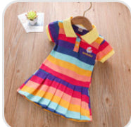 Rainbow Polo Toddler Dress